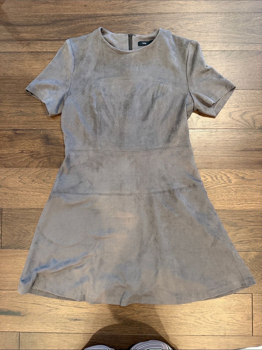 Fate Carmella Suede Dress in Gray/Taupe - Size Medium ? - C67-107